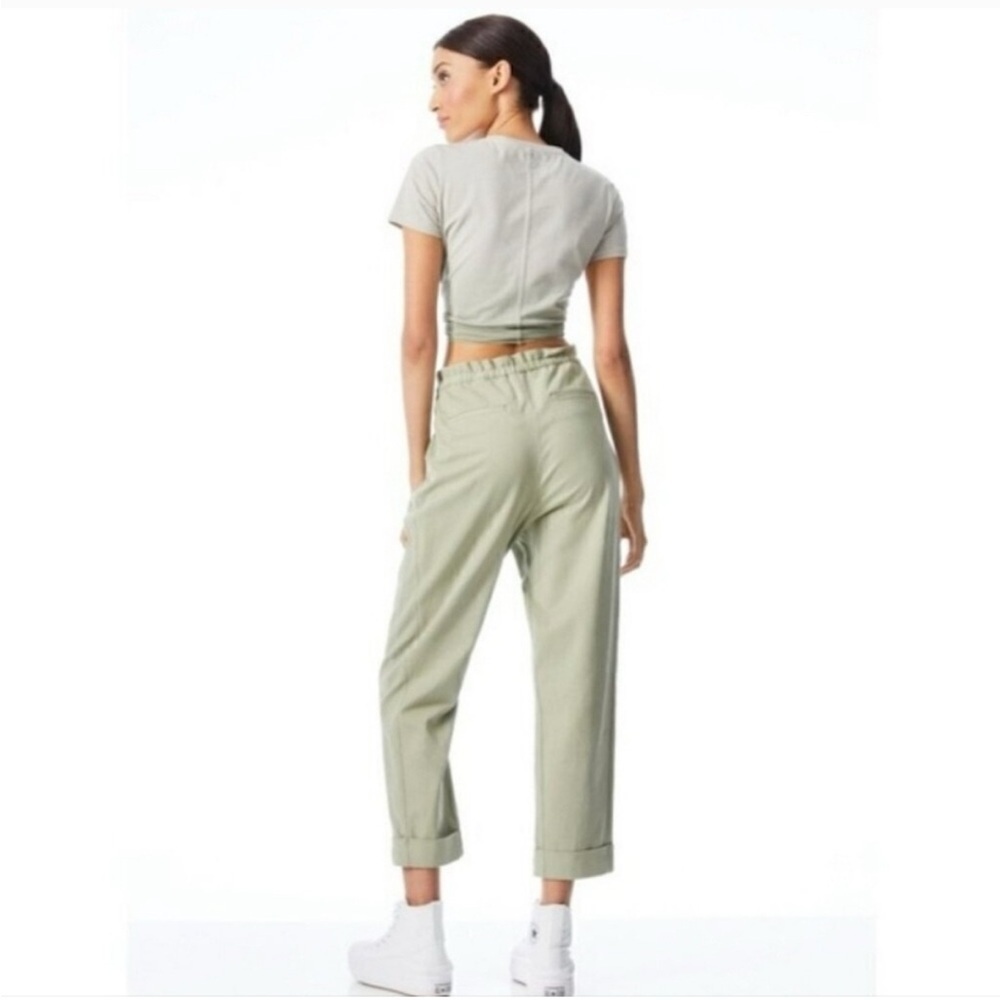 Alice + Olivia High Rise Olive Green Jogger Track Pants XS - Picture 2 of 9
